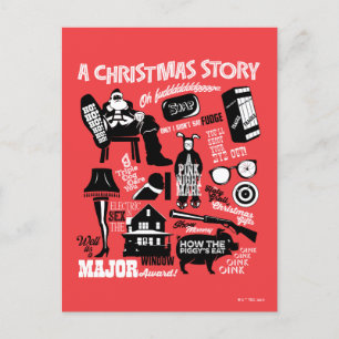 A Christmas Story Icons Graphic Feiertagspostkarte