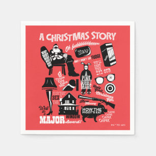 A Christmas Story Icons Graphic Serviette