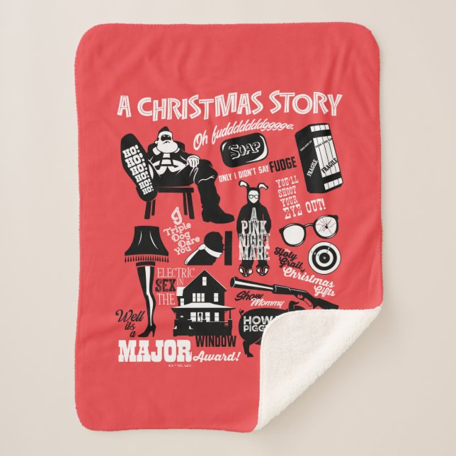 A Christmas Story Icons Graphic Sherpadecke (Vorderseite)
