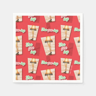 A Christmas Story Leg Lamp Pattern Serviette