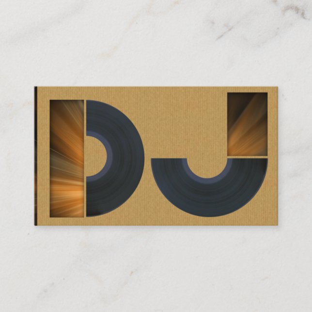A cool carboard DJ business card Visitenkarte (Vorderseite)