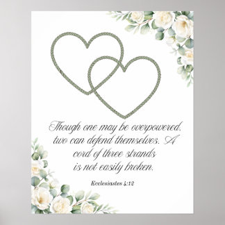 A Cord Of Three Strands Wedding, Anniversary Gift Poster