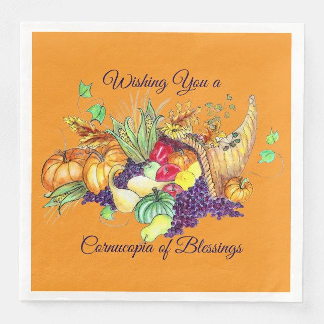 A Cornucopia of Blessings Serviette (Vorderseite)
