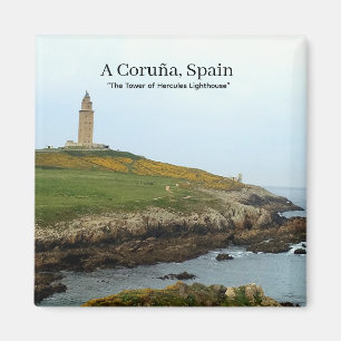 A Coruña, Spanien - Der Leuchtturm Tower of Hercul Magnet