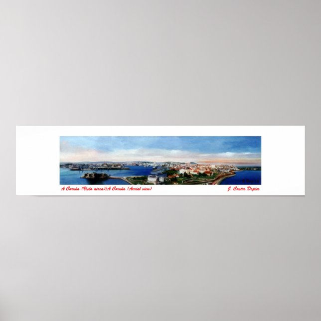 A Coruña (Vista aérea)/A Coruña (Luftbild) Poster (Vorne)
