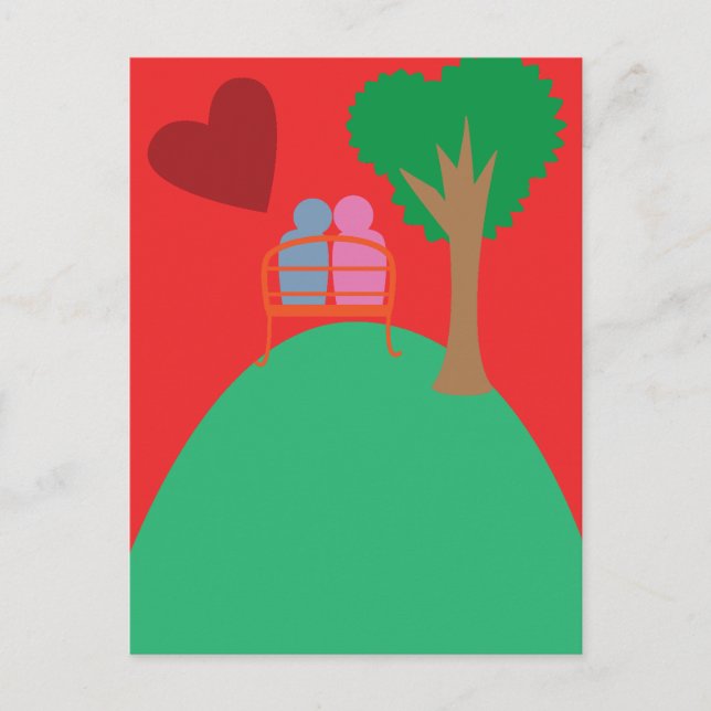 A Couple Dating  Postkarte (Vorderseite)