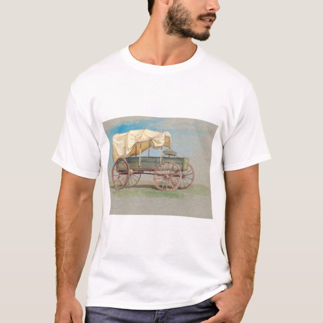 A Covered Wagon von Samuel Colman T-Shirt (Vorderseite)