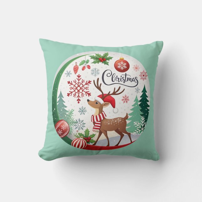 A Cozy Christmas Circle Kissen (Vorderseite)