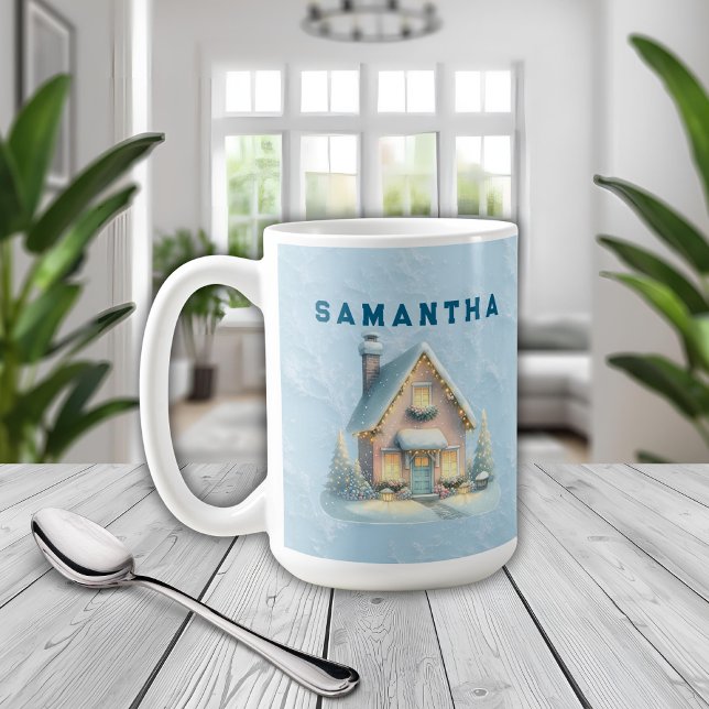  A Cozy Christmas Gift - Personalized Name Mug  Kaffeetasse (Von Creator hochgeladen)