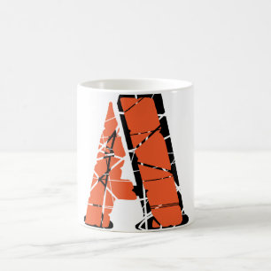 A Cracked & Stencied A Tasse