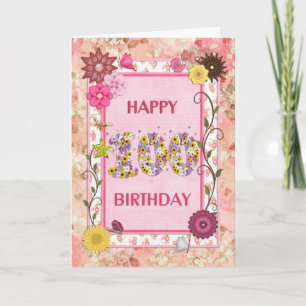 A craftlook 100th birthday card karte