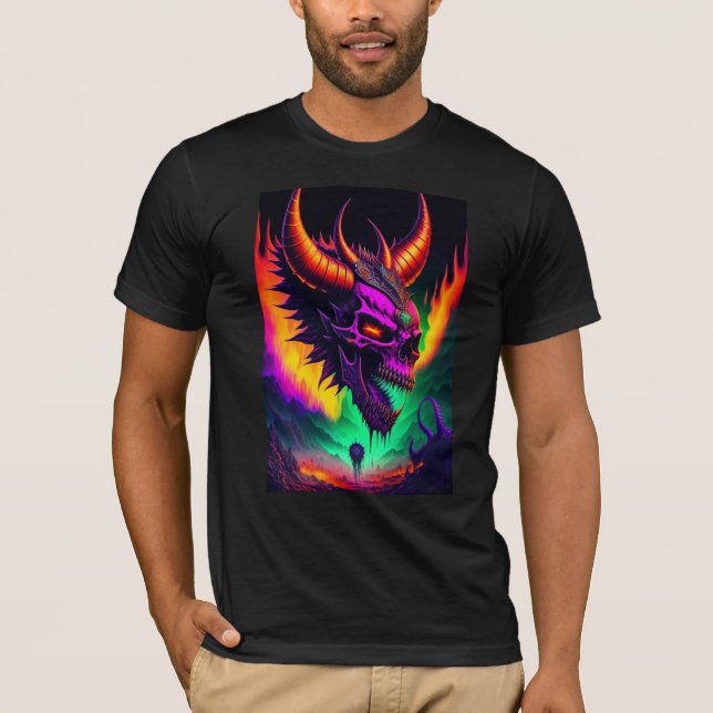 A crezy terrifying evil demon skull  T-Shirt (Vorderseite)