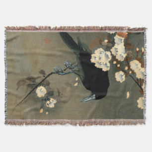 A Crow and Blossom von Ohara Koson Wurfdecke Decke