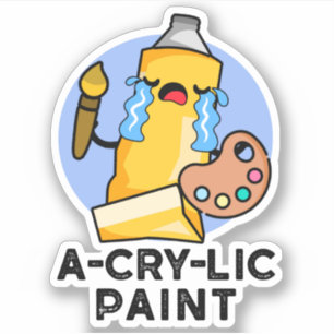 A-Cry Paint Funny Artist Pun Aufkleber