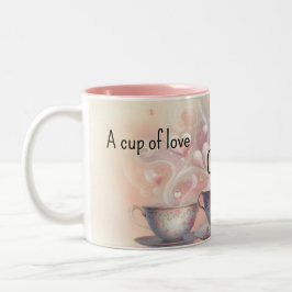 A Cup of Love Personalized Mug Zweifarbige Tasse