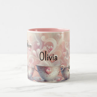 A Cup of Love Personalized Mug Zweifarbige Tasse