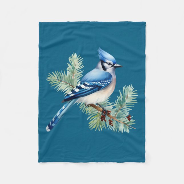 A Cute Blue Jay  Fleecedecke (Vorderseite)