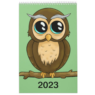 A cute calendar filled with happy characters kalender