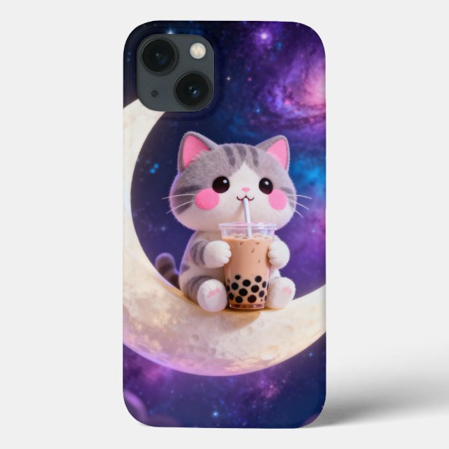 A cute chibi-style cat with pink cheeks case (Rückseite)