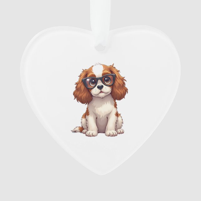 A cute dog King Charles Spaniel COPY Ornament (Vorderseite)