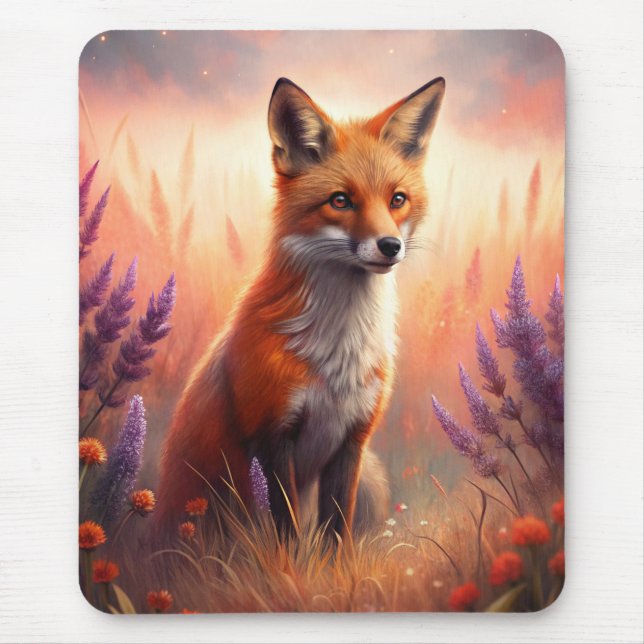 A Cute Forest Red Fox Mousepad (Vorne)