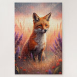 A Cute Forest Red Fox Puzzle<br><div class="desc">A fox in a forest of flowers</div>