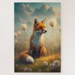 A Cute Forest Red Fox Puzzle<br><div class="desc">A fox in a forest of flowers</div>