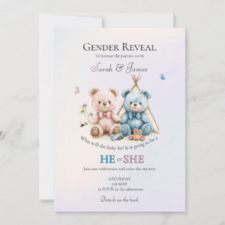 A Cute Gender Reveal Party Invitation Einladung