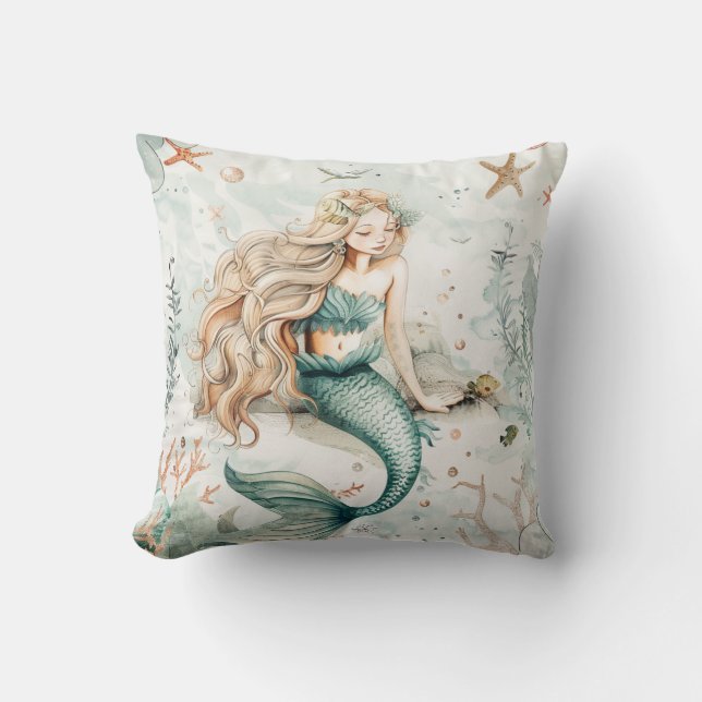 A Cute Mermaid Kissen (Vorderseite)