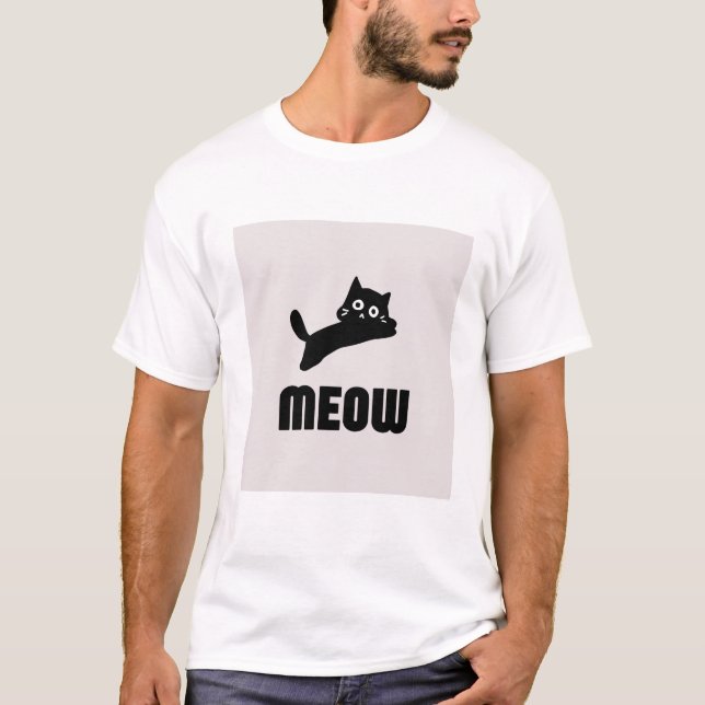 A cute t-shirt design featuring a cat that adds a  (Vorderseite)