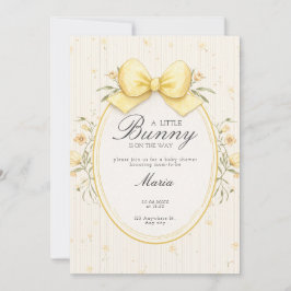 A cute Watercolor Coquette Yellow Bow Baby Shower  Einladung