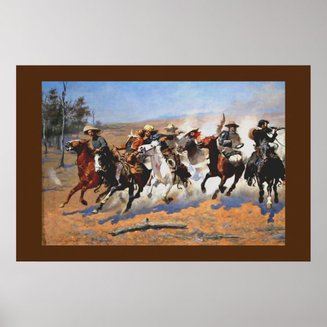 A Dash for Timber von Remington, Poster (Vorne)