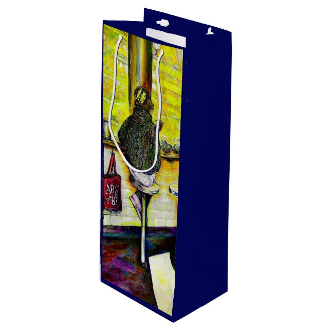 A Day Off from Crazy Geschenktüte Für Weinflaschen (Vorderseite Schrägansicht)