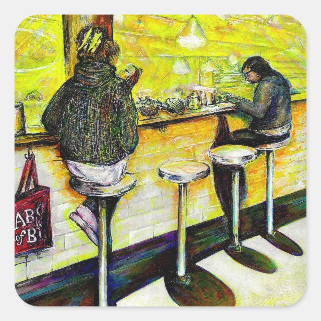 A Day Off from Crazy Quadratischer Aufkleber (Vorderseite)