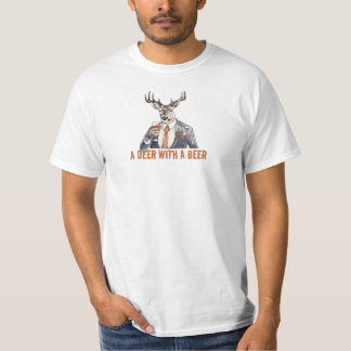 A Deer with a Beer Funny T-Shirt