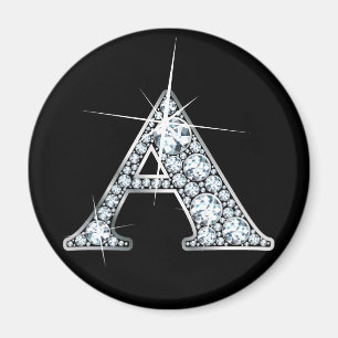"A" Diamant Blende Print Magnet