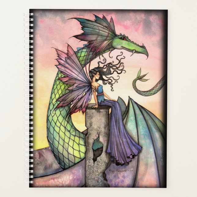 A Distant Place Fairy and Dragon Fantasy Art Planer (Vorderseite)