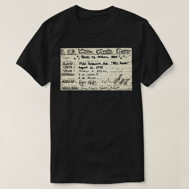 A DJ Kool Herc Party Classic T - Shirt (Design vorne)