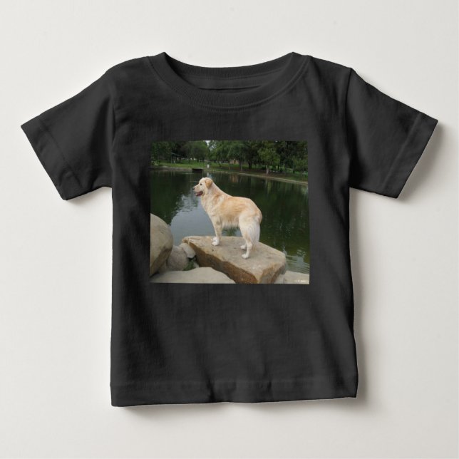 A Dog At A Pond Baby T-shirt (Vorderseite)