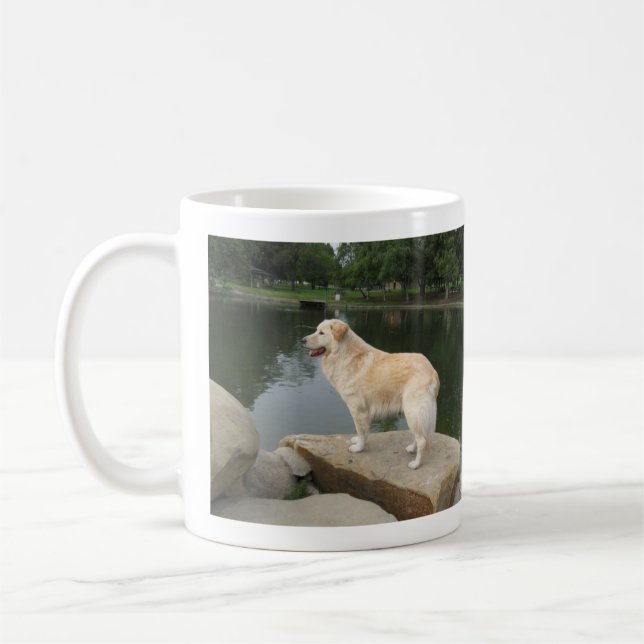 A Dog At A Pond Kaffeetasse (Links)