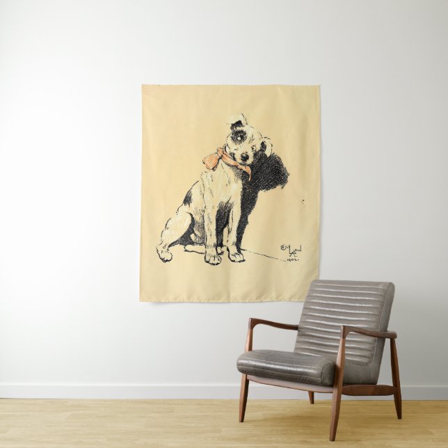 A Dog Day Pl 02 (1902) Cecil Charles Windsor Aldin Wandteppich (Beispiel)