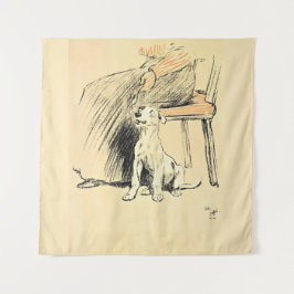 A Dog Day Pl 12 (1902) Cecil Charles Windsor Wandteppich