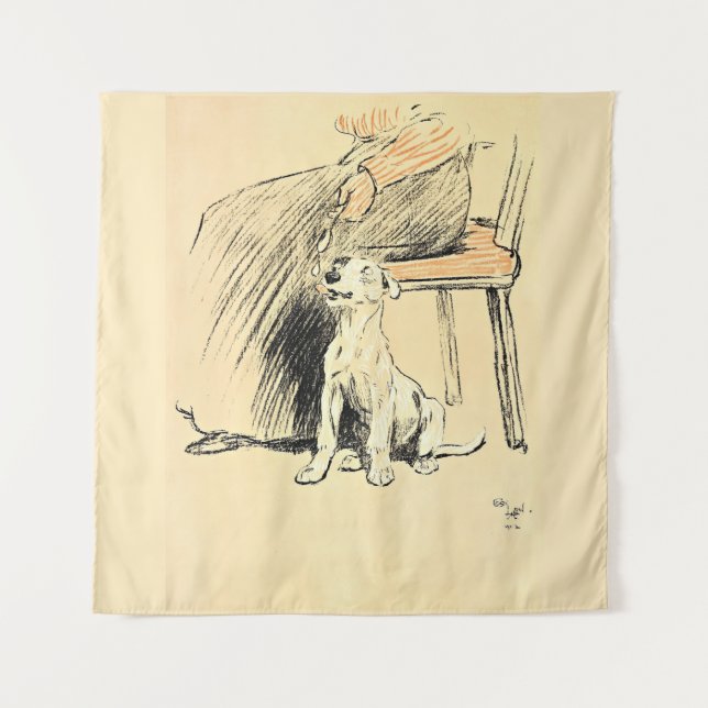 A Dog Day Pl 12 (1902) Cecil Charles Windsor Wandteppich (Vorderseite)