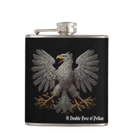 A Double Dose of Polkas Vinyl Wrapped Flask Flachmann