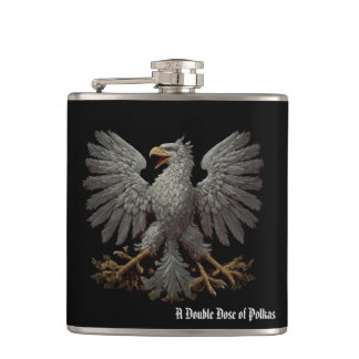 A Double Dose of Polkas Vinyl Wrapped Flask Flachmann