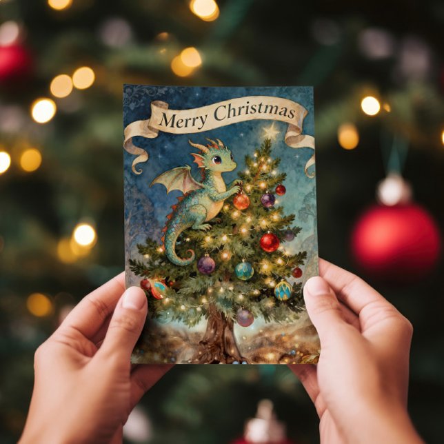 A Dragon’s Christmas Eve Feiertagskarte (Von Creator hochgeladen)