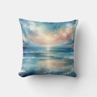 a dream of ocean with sunset colorful kissen