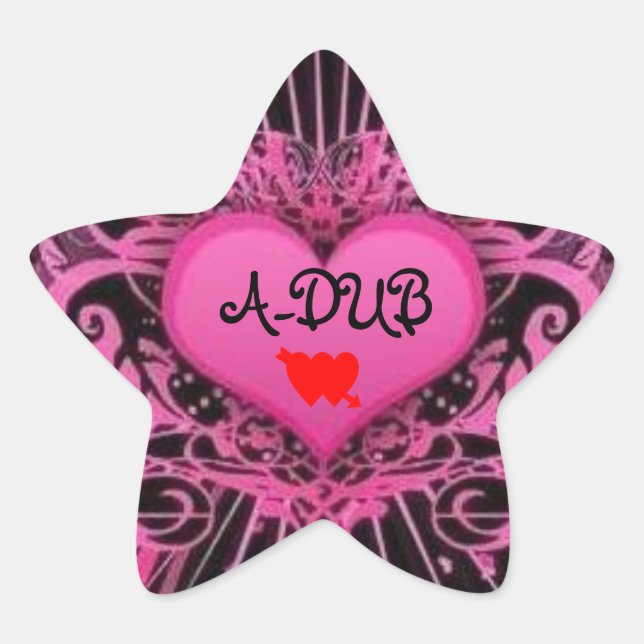 A-DUB LUV Stern-Aufkleber (Vorderseite)
