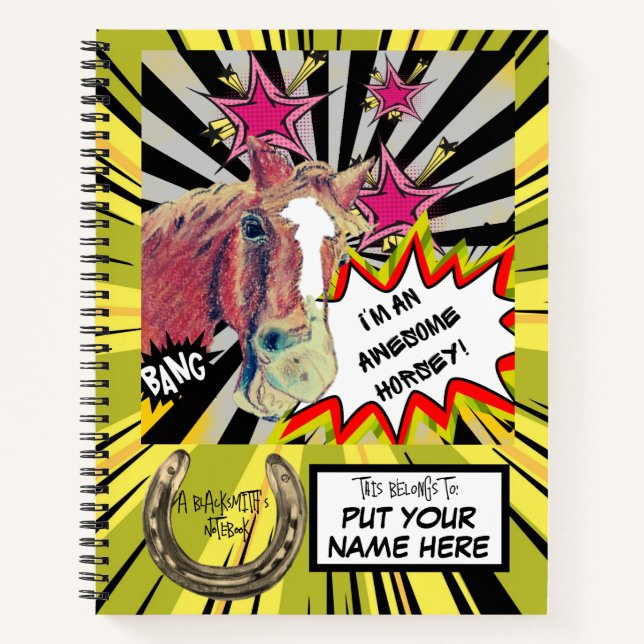 a farrier/ blacksmiths notebook notizbuch (Vorderseite)