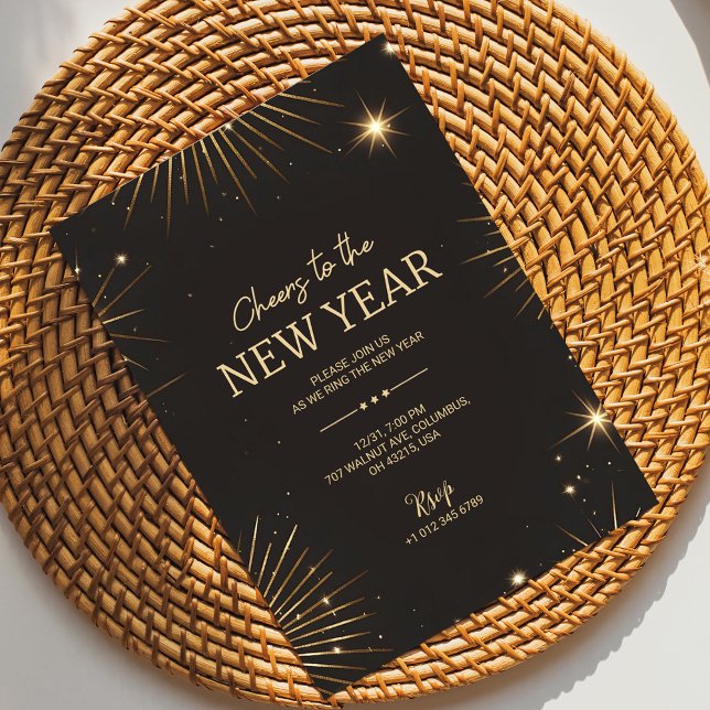 A festive new year's invitation card einladung (Von Creator hochgeladen)